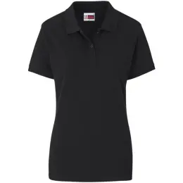 Ladies Houston Stretch Golf Shirt Black Front